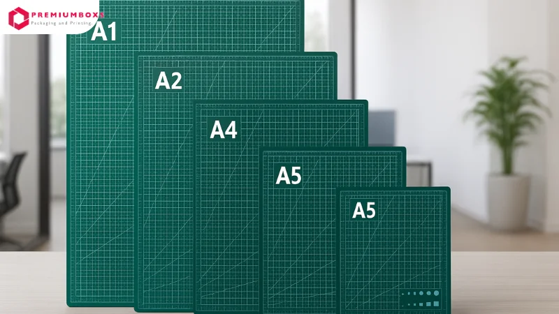แผ่นตัดกระดาษขนาด A1, A2, A4 และ A5 ที่ใช้ในการพิมพ์และออกแบบ