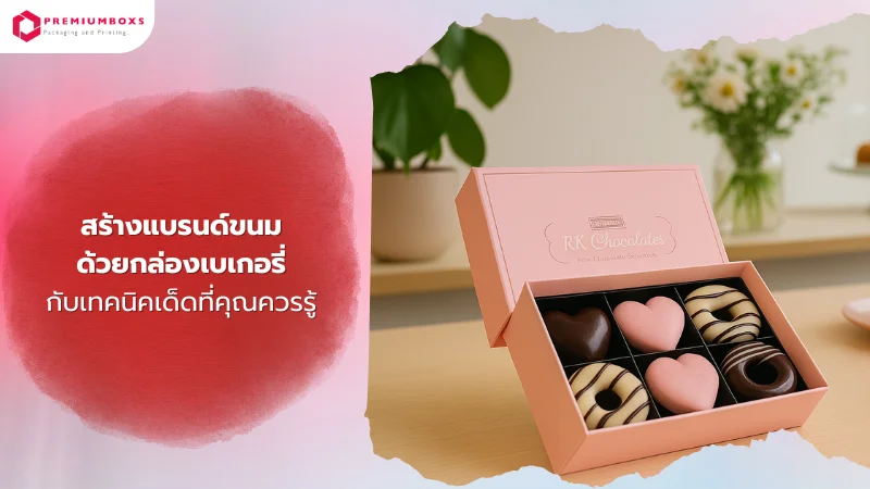 กล่องเบเกอรี่สีชมพูสไตล์กล่องของขวัญสำหรับช็อกโกแลตแบรนด์ เสริมภาพลักษณ์สินค้าหรูหรา